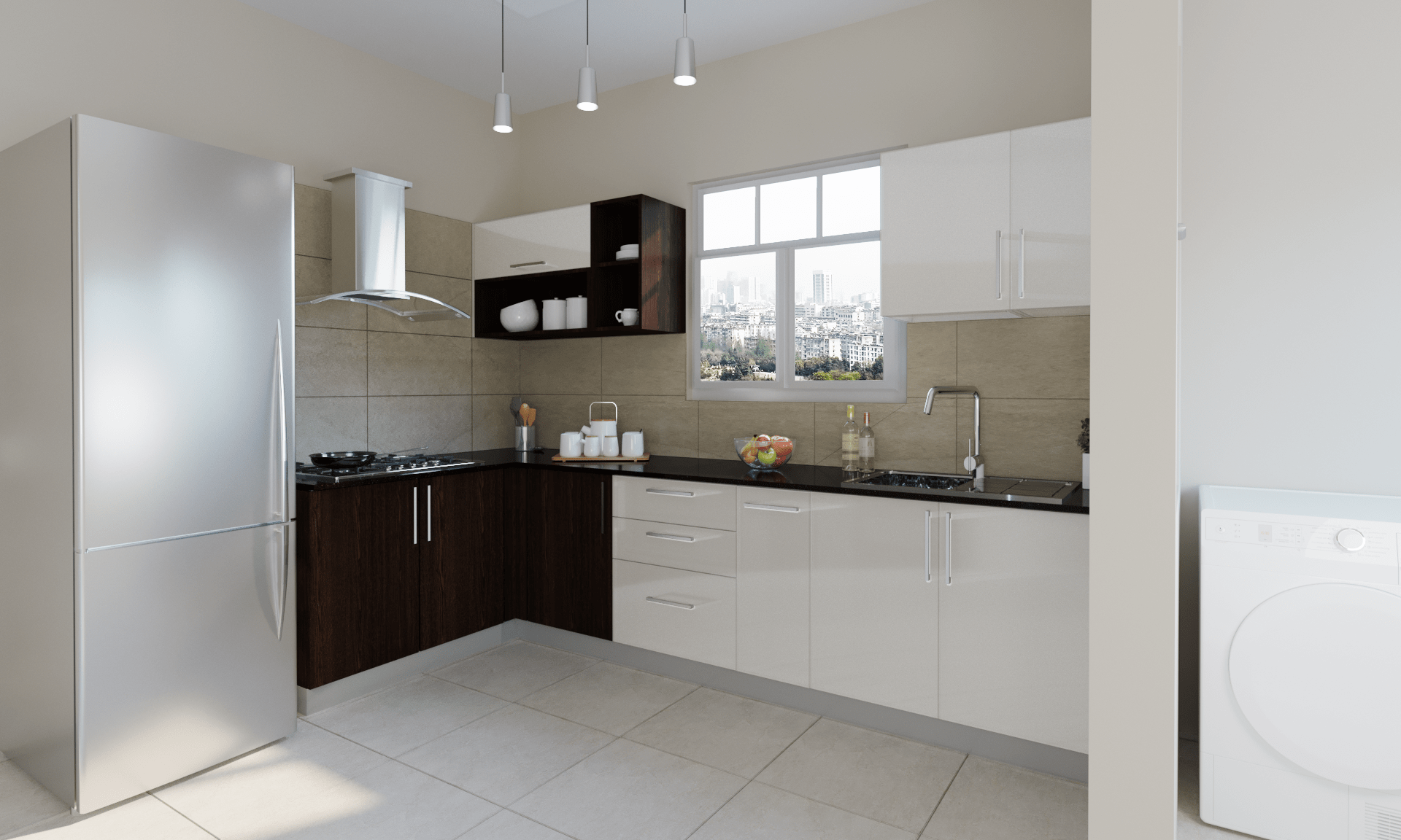 l-shaped kitchen design india