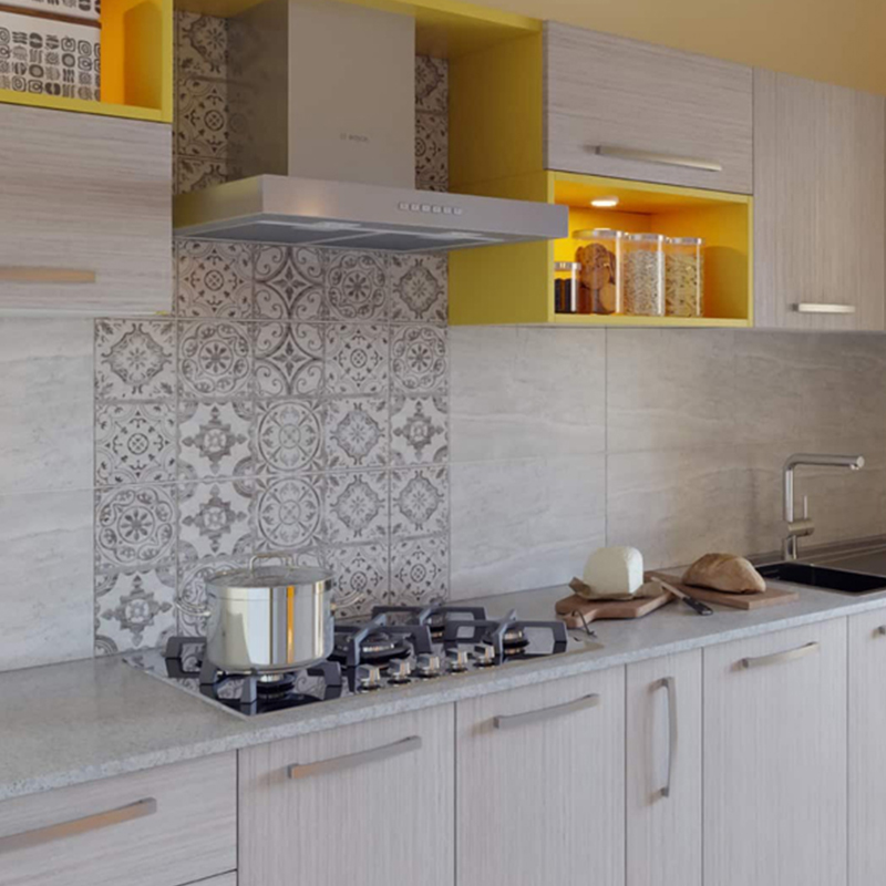 Laminate Matte Wenge Parallel Modular Kitchen India Homelane