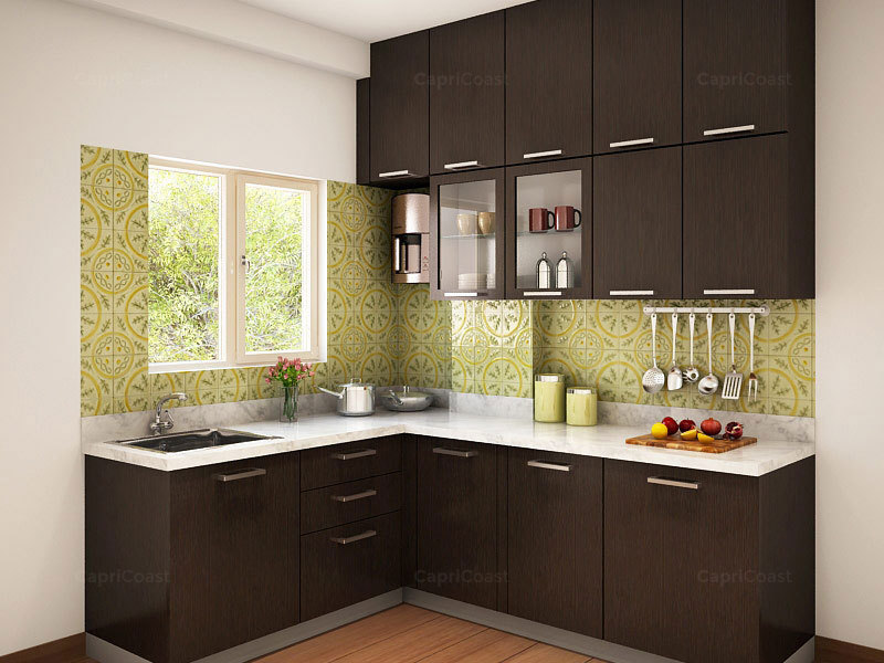 Munnar L shaped Modular Kitchen  Designs India HomeLane