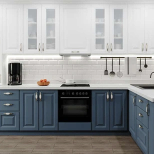 Classic White L-Shaped Kitchen